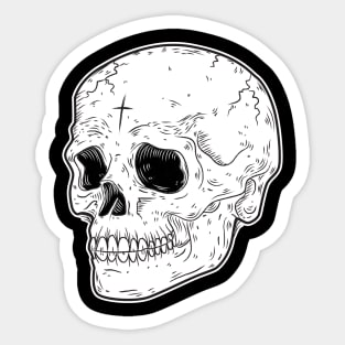 Skull with cross Sticker